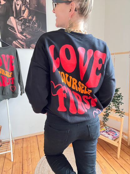 Pulli Love yourself Schwarz