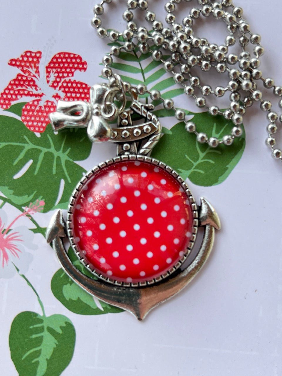 Anker Kette Kiki Rot Pünktchen - FROLLEIN KÄTHE Shop