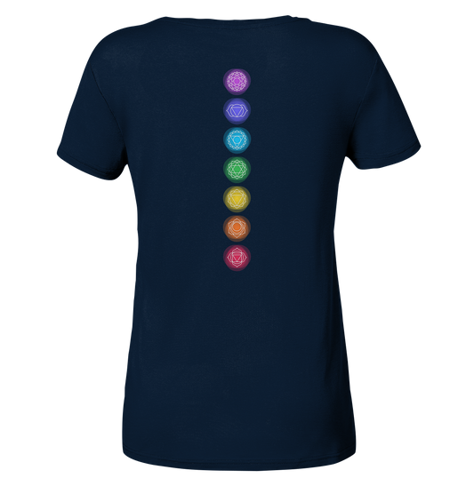 Shirt V-Neck Edelmädel Organic Chakras