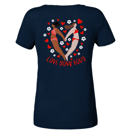 Shirt V-Neck Edelmädel Organic- Love Your Body