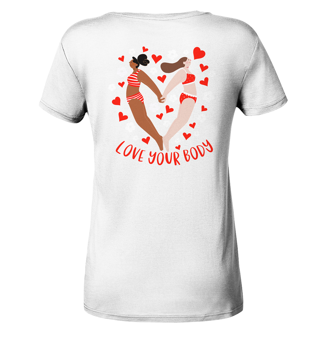 Shirt V-Neck Edelmädel Organic- Love Your Body