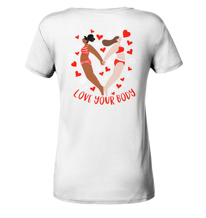 Shirt V-Neck Edelmädel Organic- Love Your Body