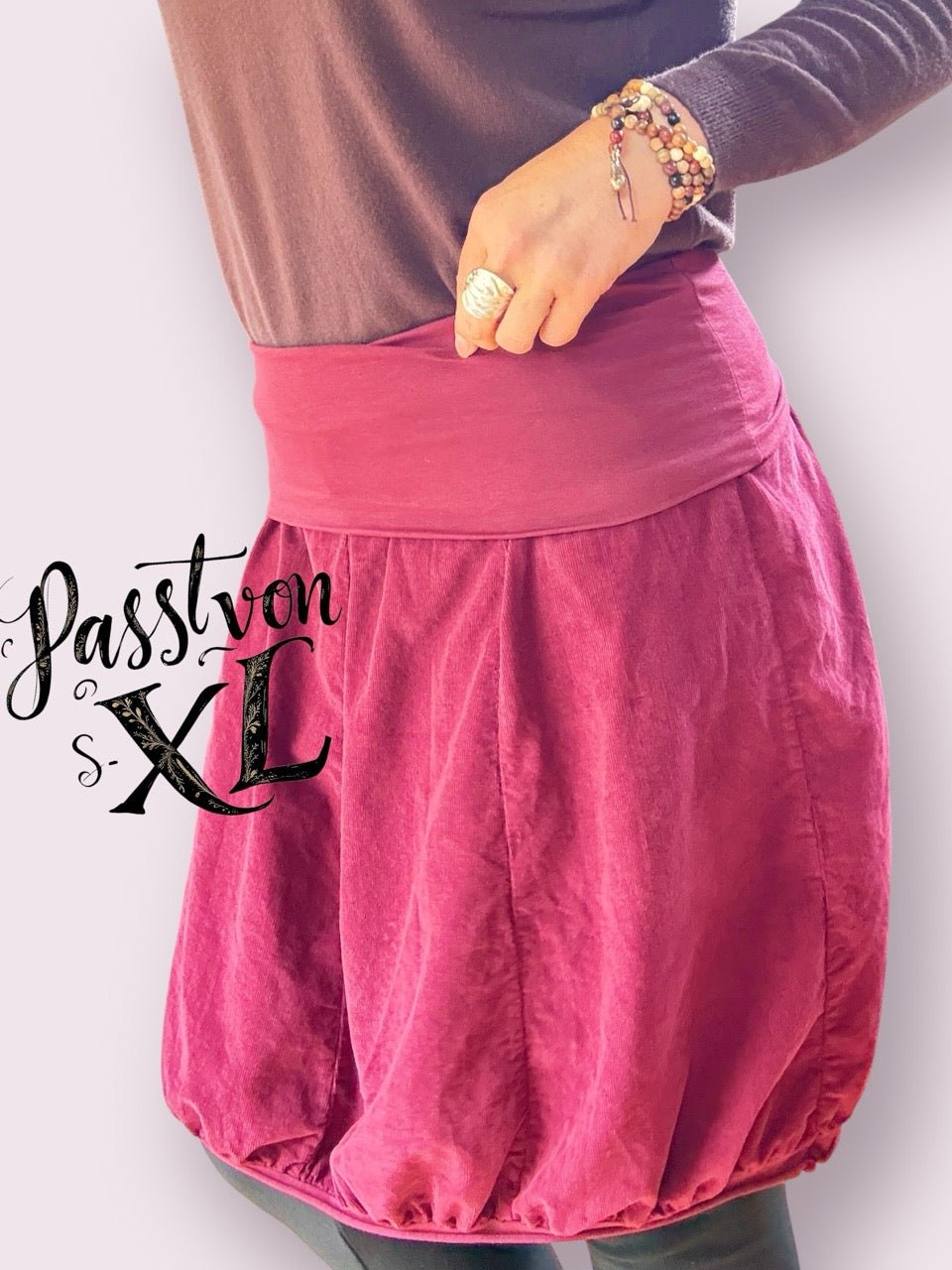 Ballonrock Betty Feincord Cherry - FROLLEIN KÄTHE Shop