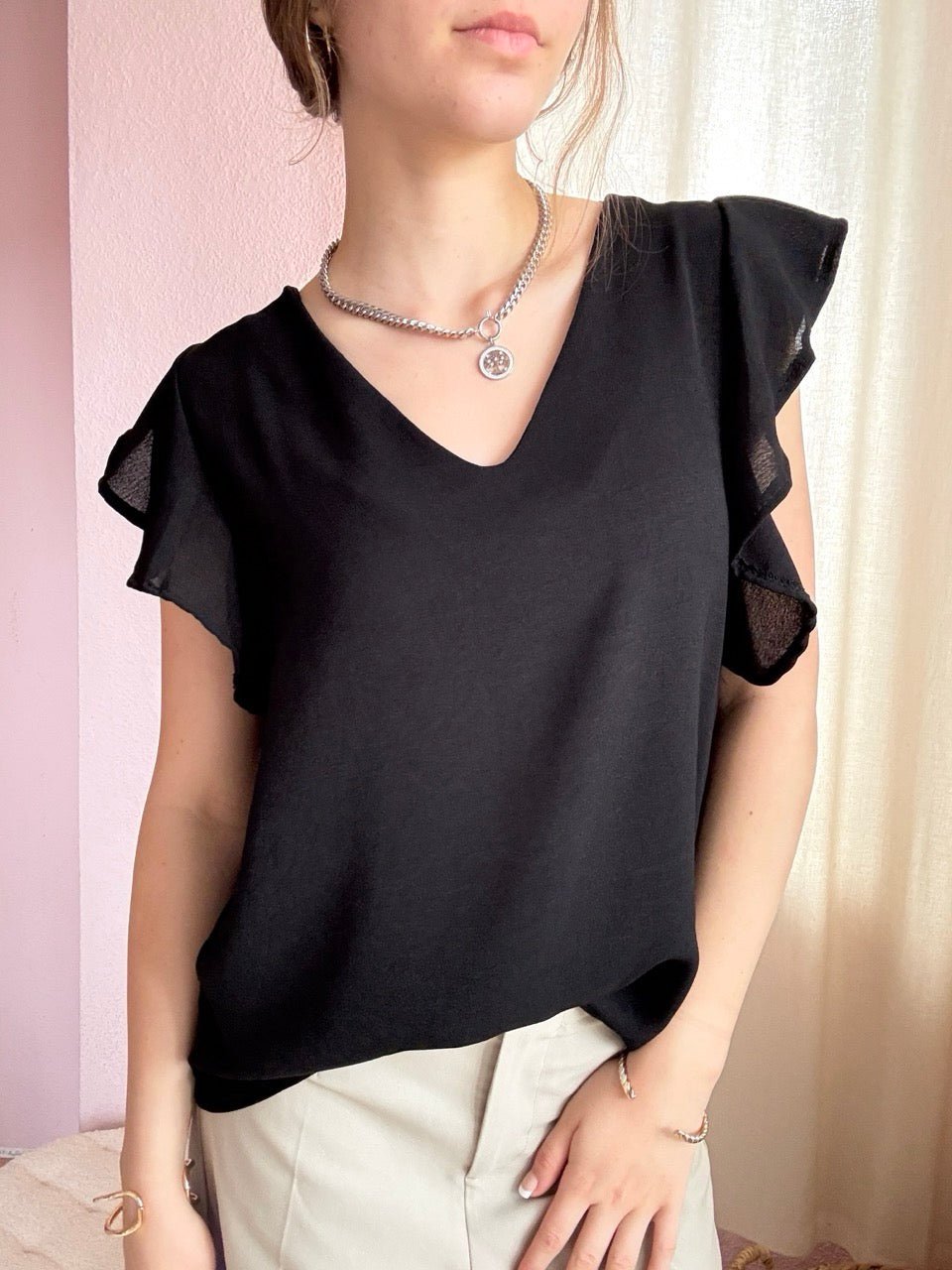 Bluse Charlotte Schwarz - FROLLEIN KÄTHE Shop