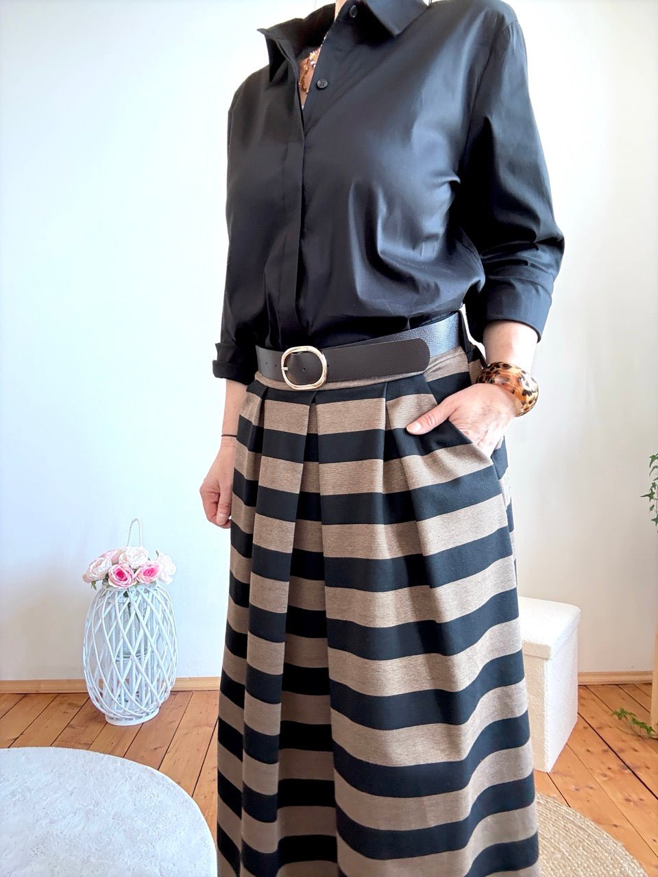 Bluse Gretchen Schwarz - FROLLEIN KÄTHE Shop