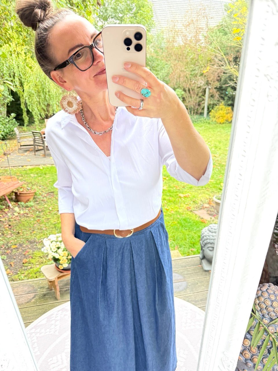 Bluse Gretchen Weiß - FROLLEIN KÄTHE Shop