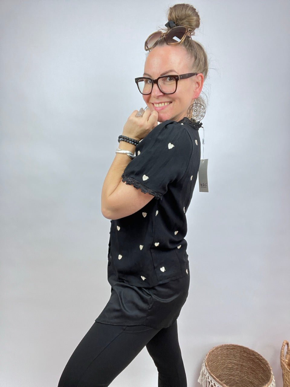 Bluse Lissi Schwarz - FROLLEIN KÄTHE Shop