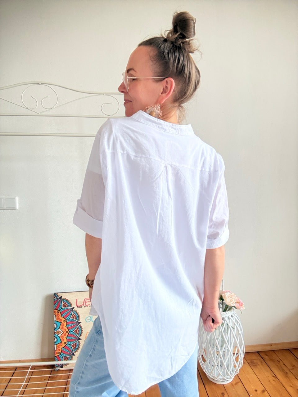 Bluse Lori Weiß Kirschenmix - FROLLEIN KÄTHE Shop