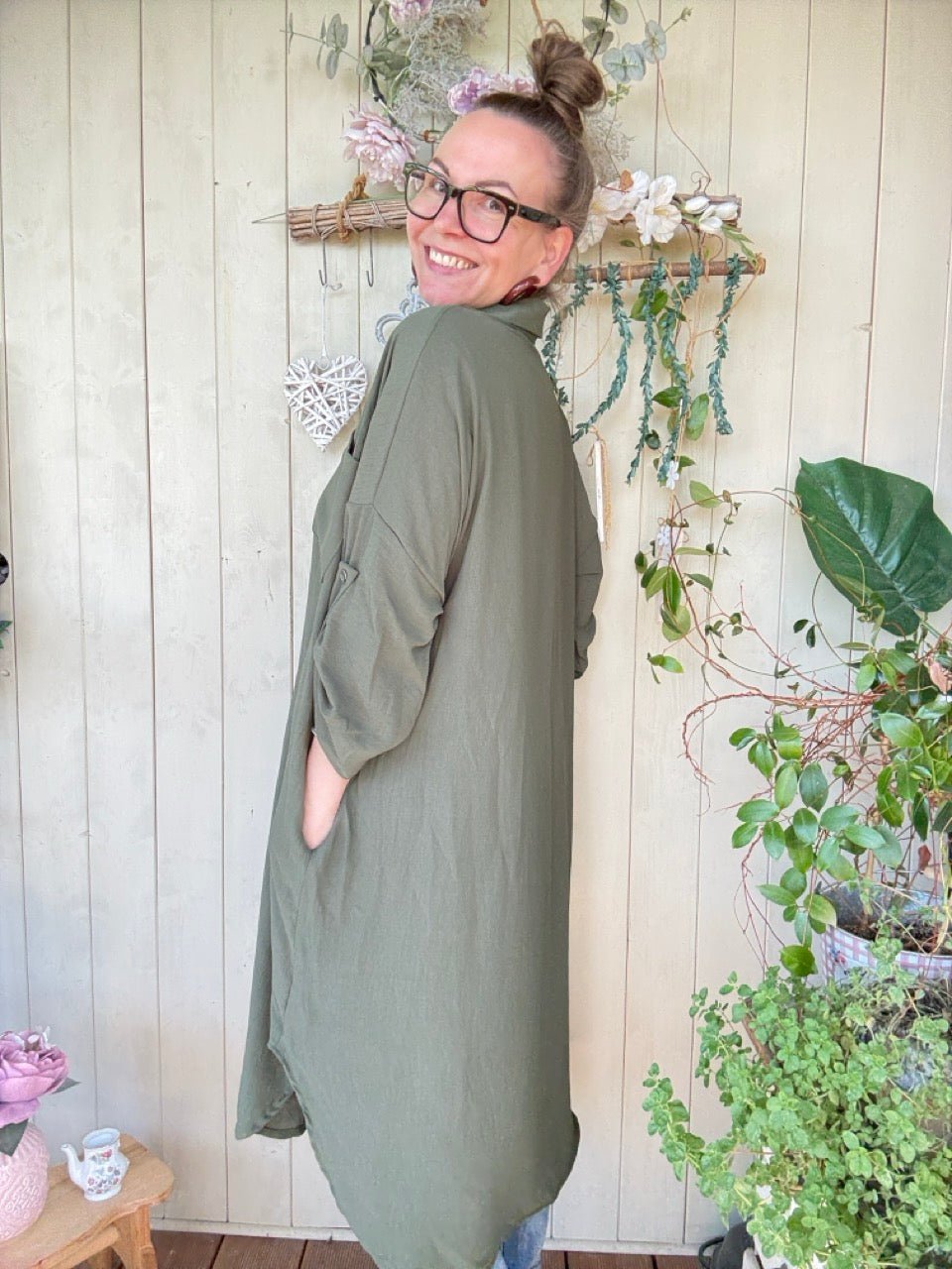 Bluse Luna Olive - FROLLEIN KÄTHE Shop