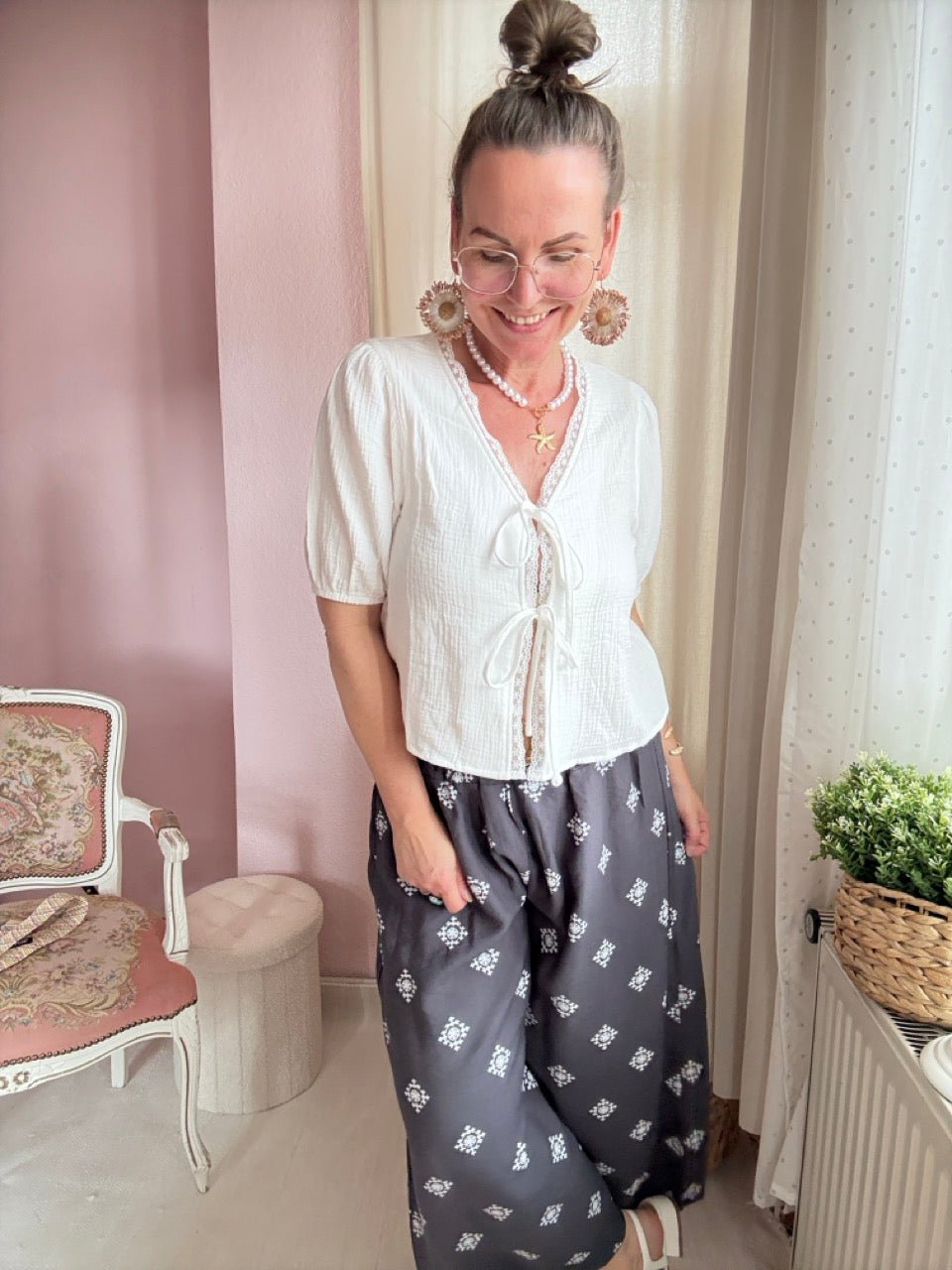 Bluse Nele Weiß - FROLLEIN KÄTHE Shop