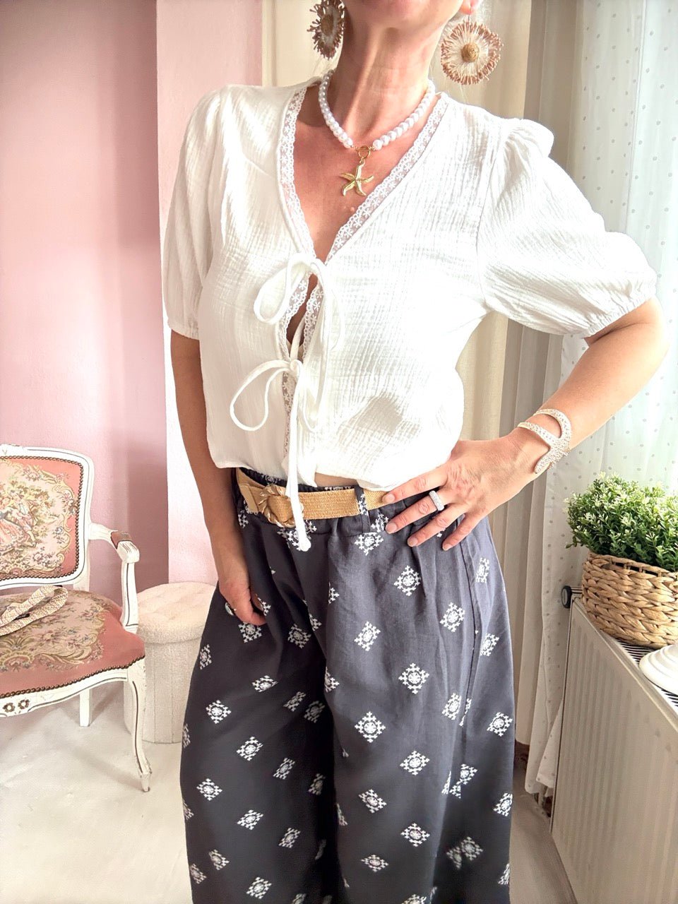 Bluse Nele Weiß - FROLLEIN KÄTHE Shop