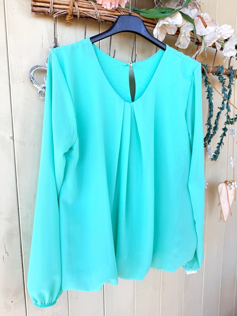 Bluse Shirt Seidenweich Azurblau - FROLLEIN KÄTHE Shop