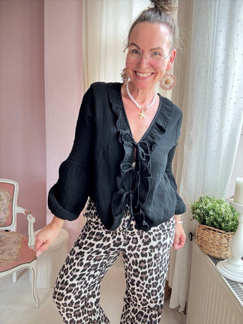 Bluse Sofia Musselin in Farben - FROLLEIN KÄTHE Shop