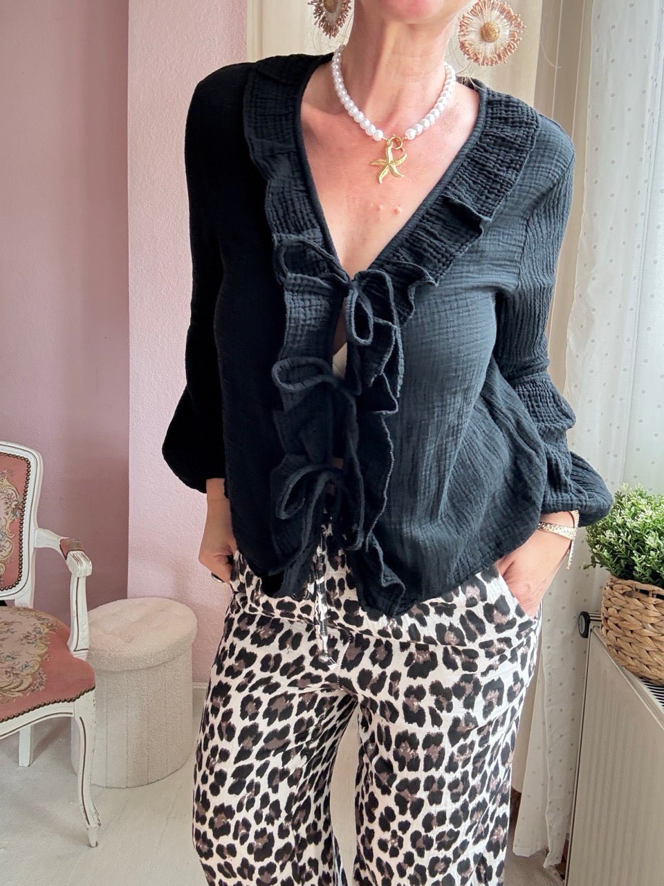 Bluse Sofia Musselin in Farben - FROLLEIN KÄTHE Shop