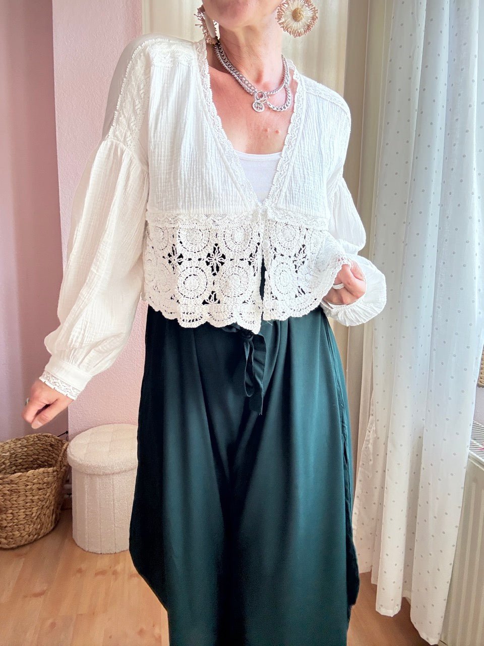 Bluse Sweetheart Weiß - FROLLEIN KÄTHE Shop