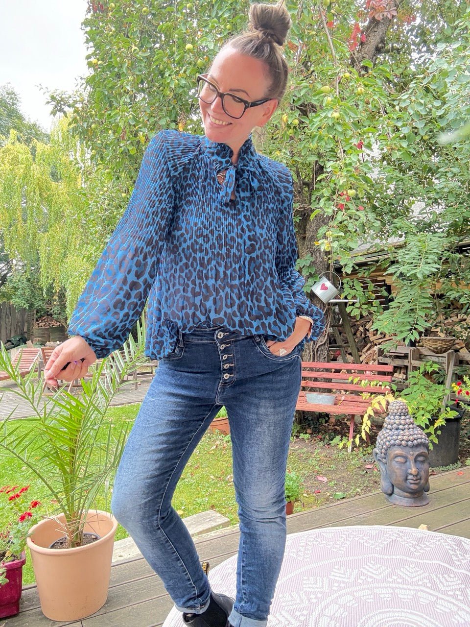 Bluse Swing Swing Blau - FROLLEIN KÄTHE Shop