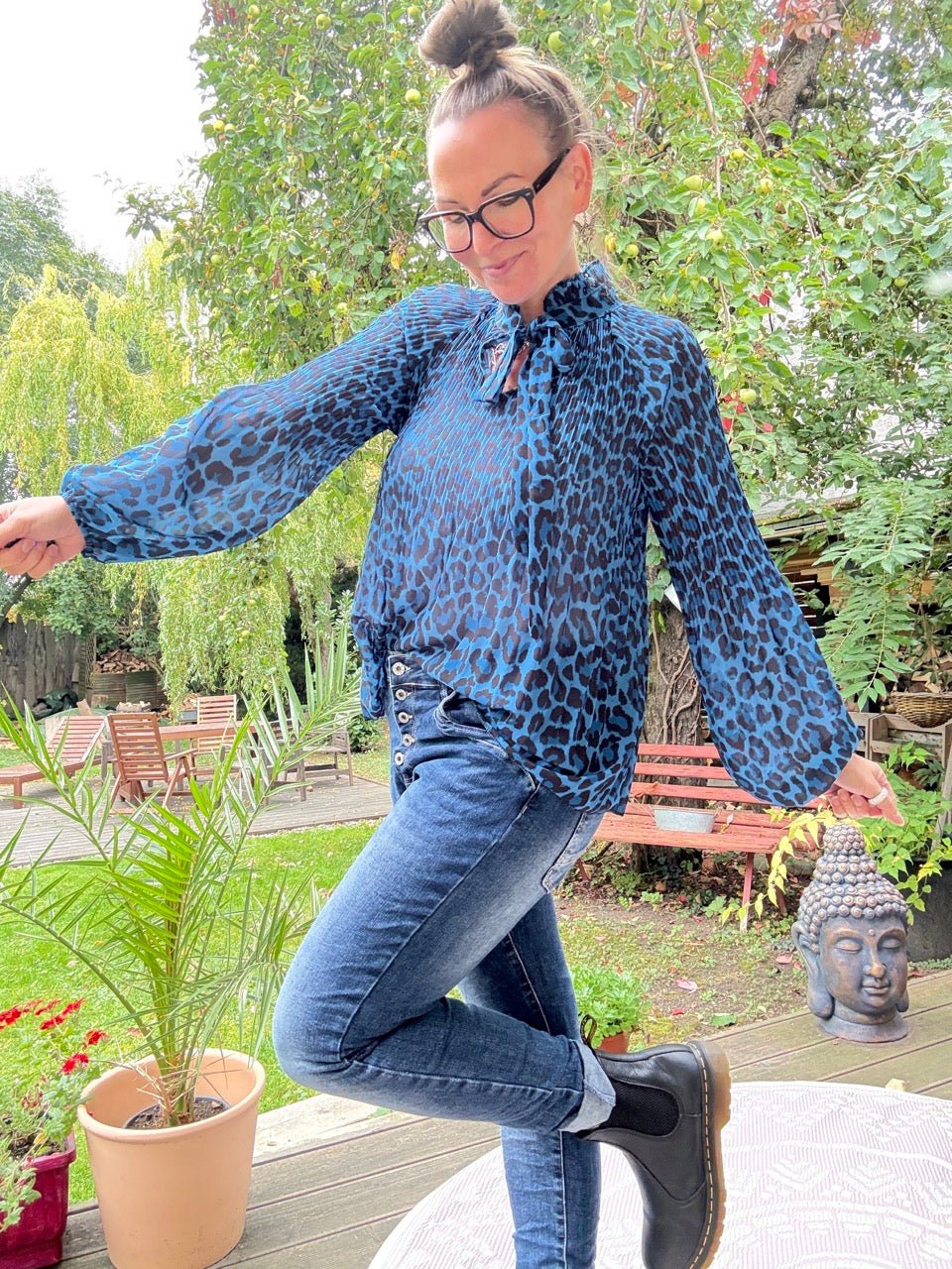 Bluse Swing Swing Blau - FROLLEIN KÄTHE Shop