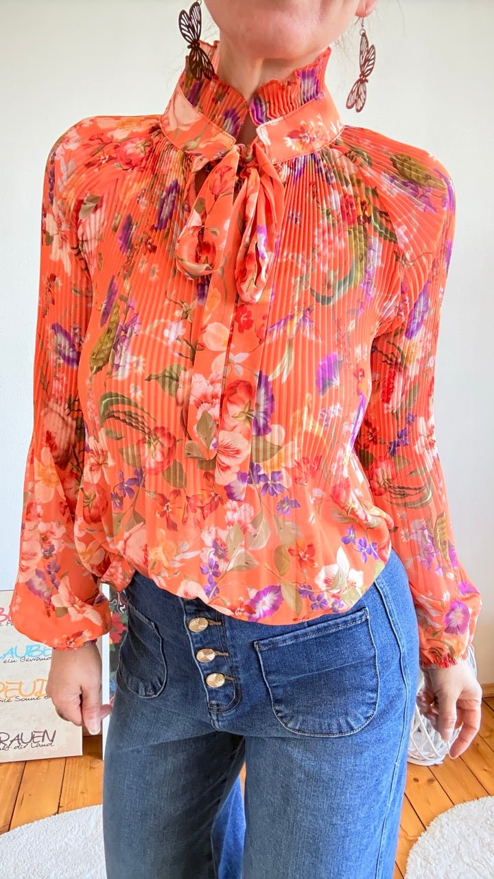 Bluse Swing Swing Flower Dream Orange - FROLLEIN KÄTHE Shop