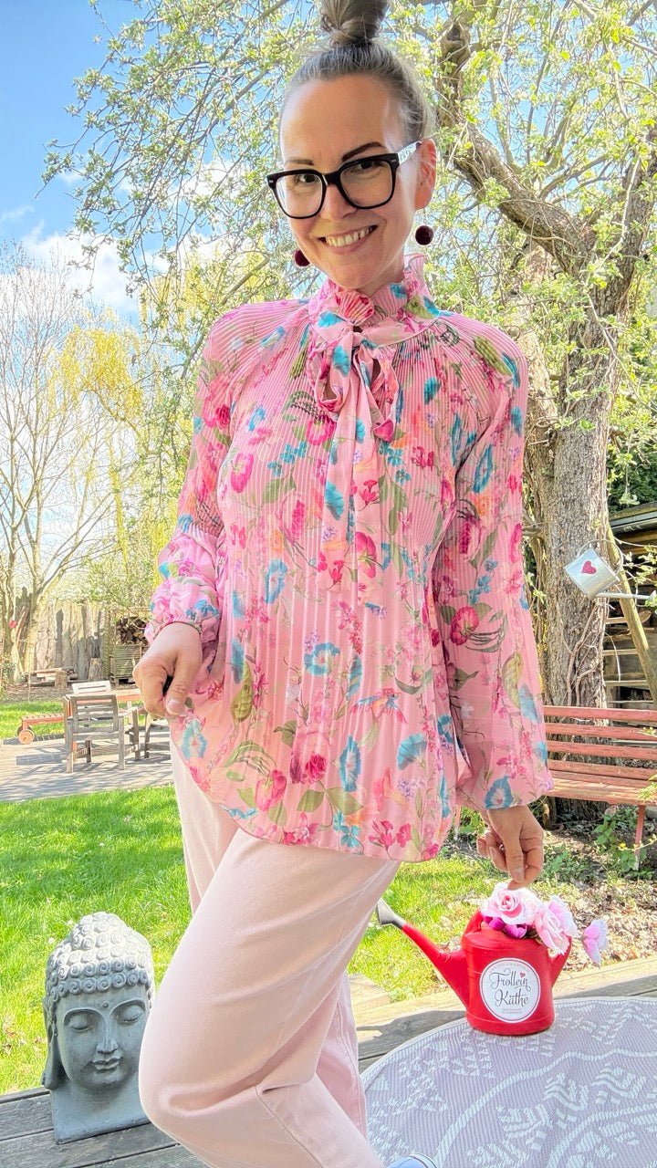 Bluse Swing Swing Flower Dream Rose - FROLLEIN KÄTHE Shop