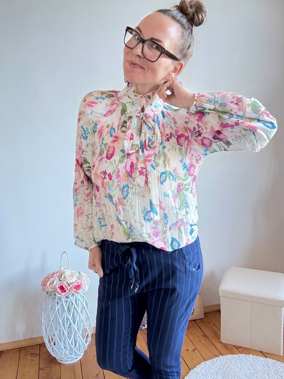 Bluse Swing Swing Flower Dream Weiß - FROLLEIN KÄTHE Shop