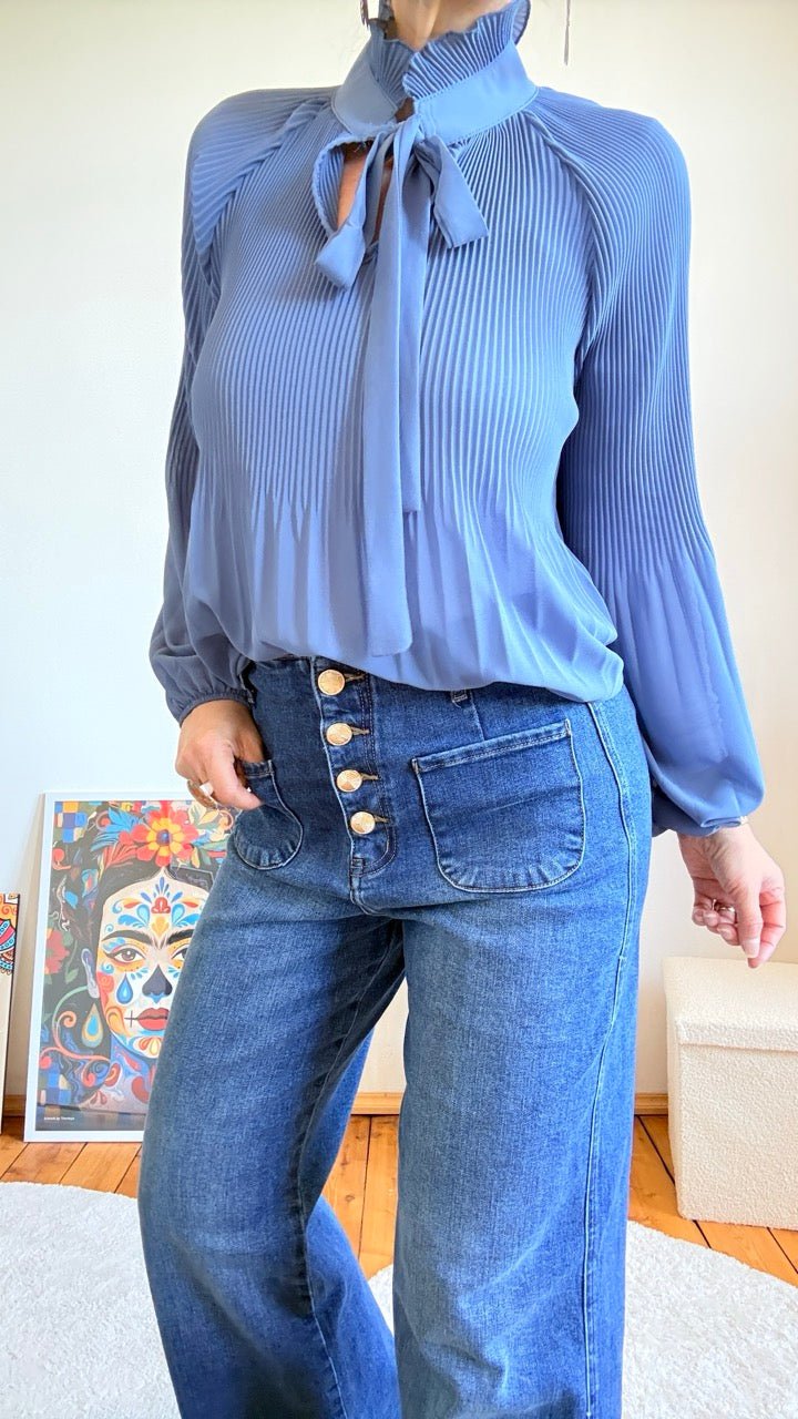 Bluse Swing Swing Jeansblau - FROLLEIN KÄTHE Shop