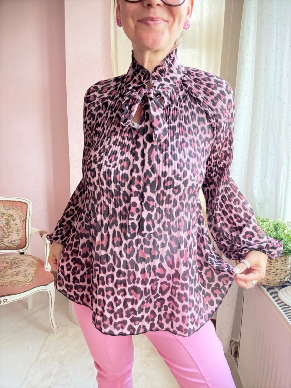 Bluse Swing Swing Leo Fuchsia - FROLLEIN KÄTHE Shop