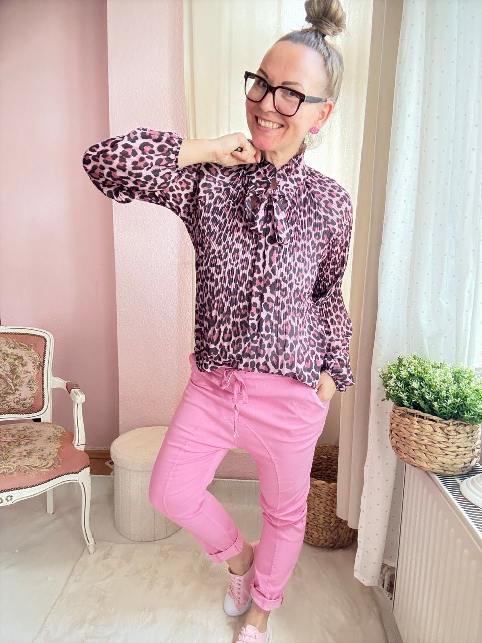 Bluse Swing Swing Leo Fuchsia - FROLLEIN KÄTHE Shop