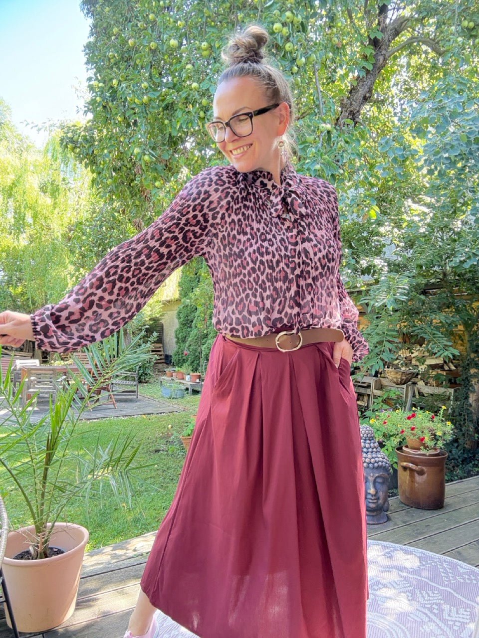 Bluse Swing Swing Leo Fuchsia - FROLLEIN KÄTHE Shop