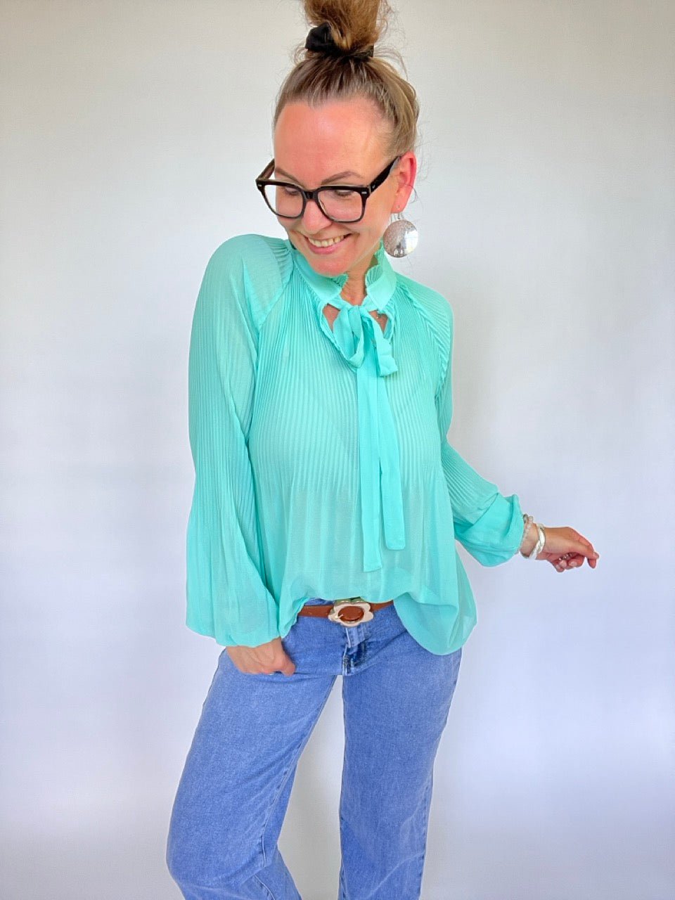 Bluse Swing Swing Ozeanblau - FROLLEIN KÄTHE Shop