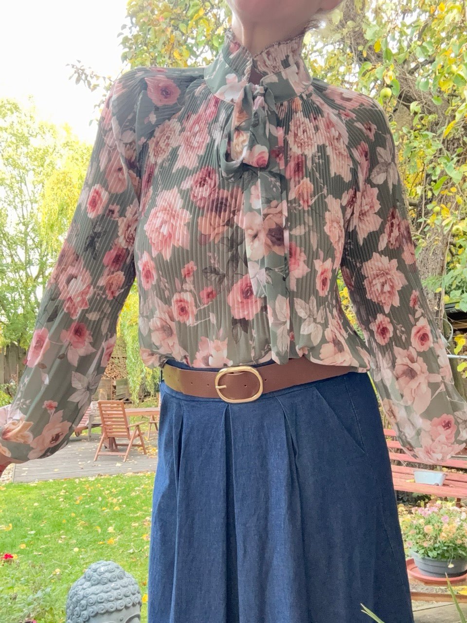 Bluse Swing Swing Rosentraum Olive - FROLLEIN KÄTHE Shop