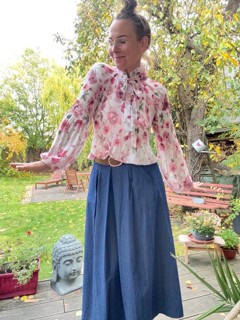 Bluse Swing Swing Rosentraum Weiß - FROLLEIN KÄTHE Shop