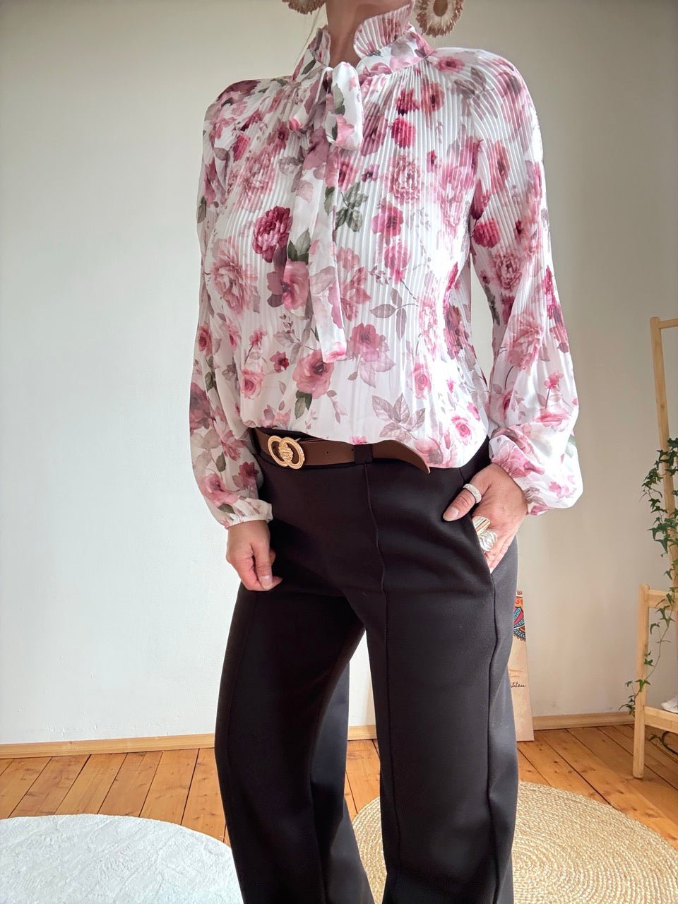 Bluse Swing Swing Rosentraum Weiß - FROLLEIN KÄTHE Shop