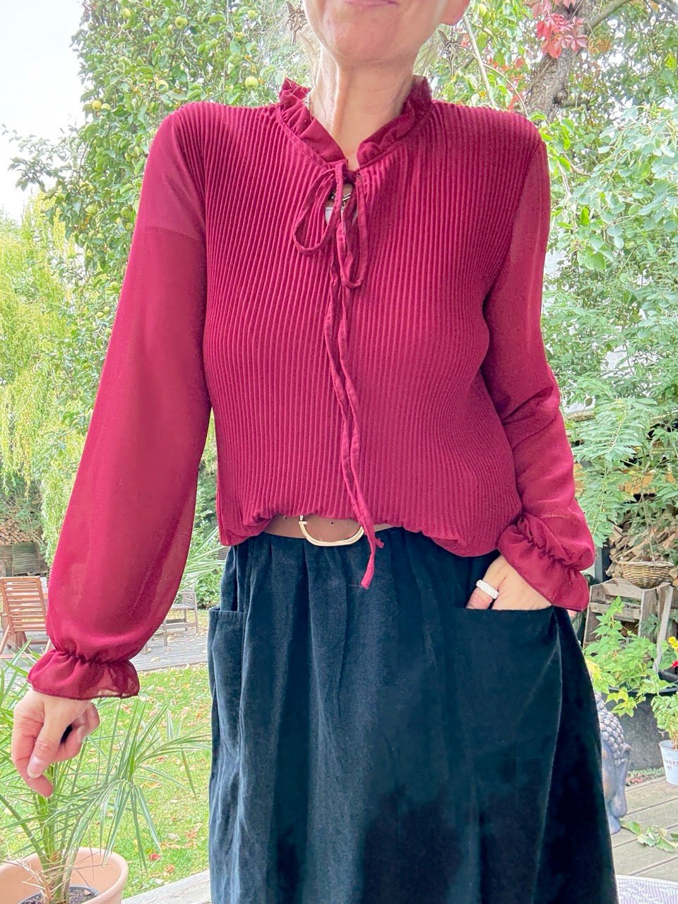 Bluse Swing Swing unterlegt Cherry - FROLLEIN KÄTHE Shop