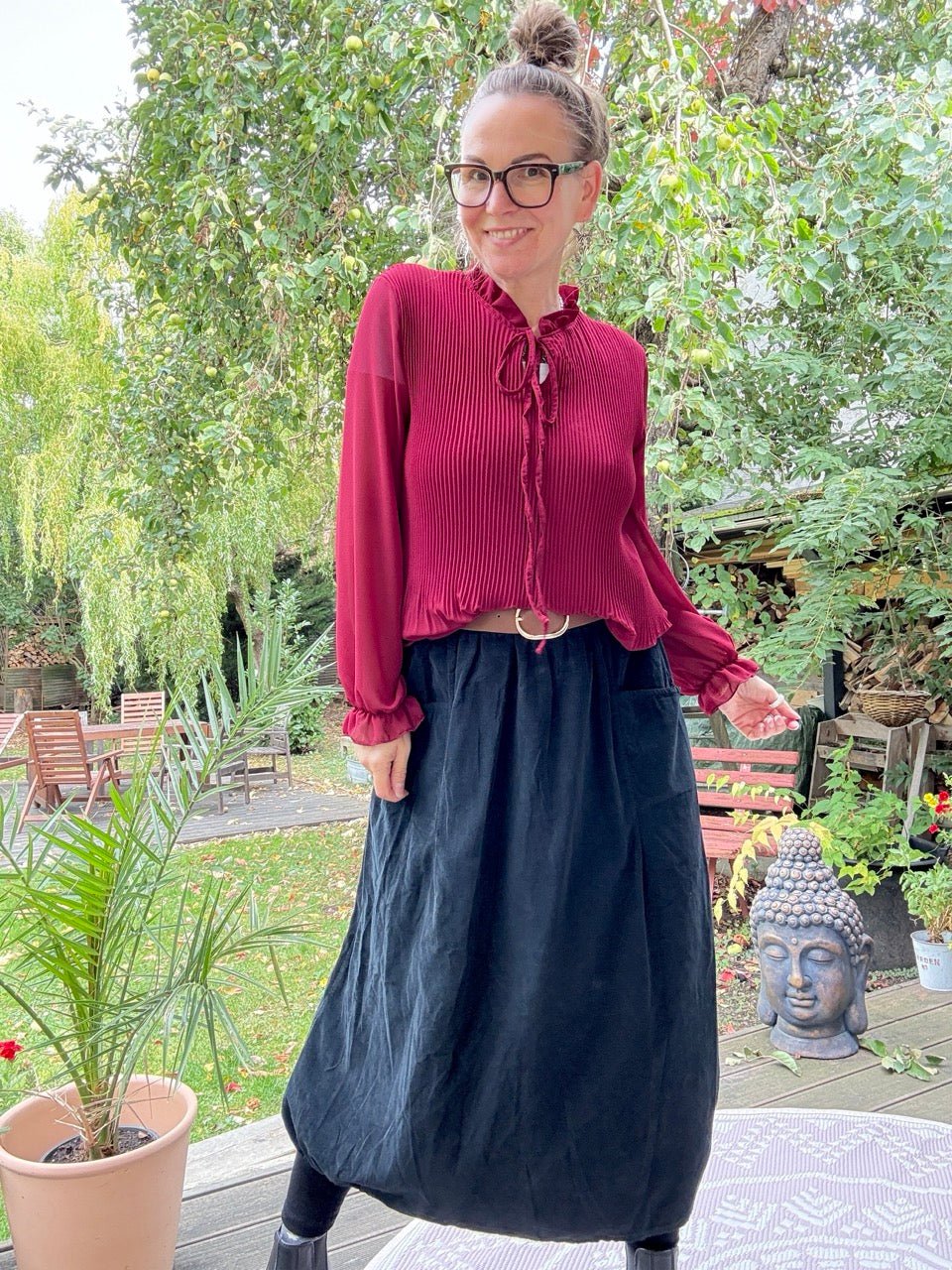 Bluse Swing Swing unterlegt Cherry - FROLLEIN KÄTHE Shop