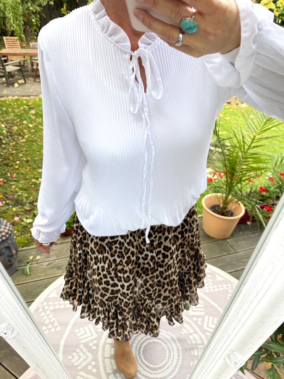 Bluse Swing Swing unterlegt Weiß - FROLLEIN KÄTHE Shop