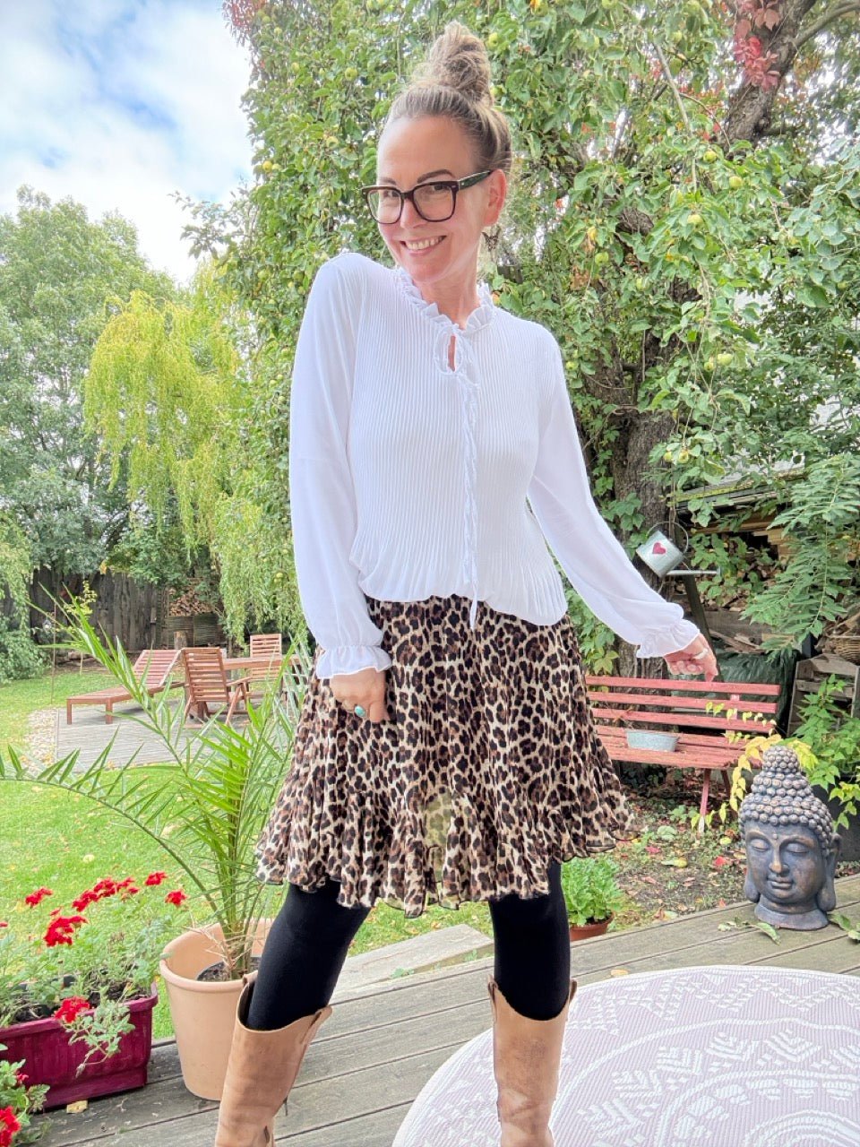 Bluse Swing Swing unterlegt Weiß - FROLLEIN KÄTHE Shop