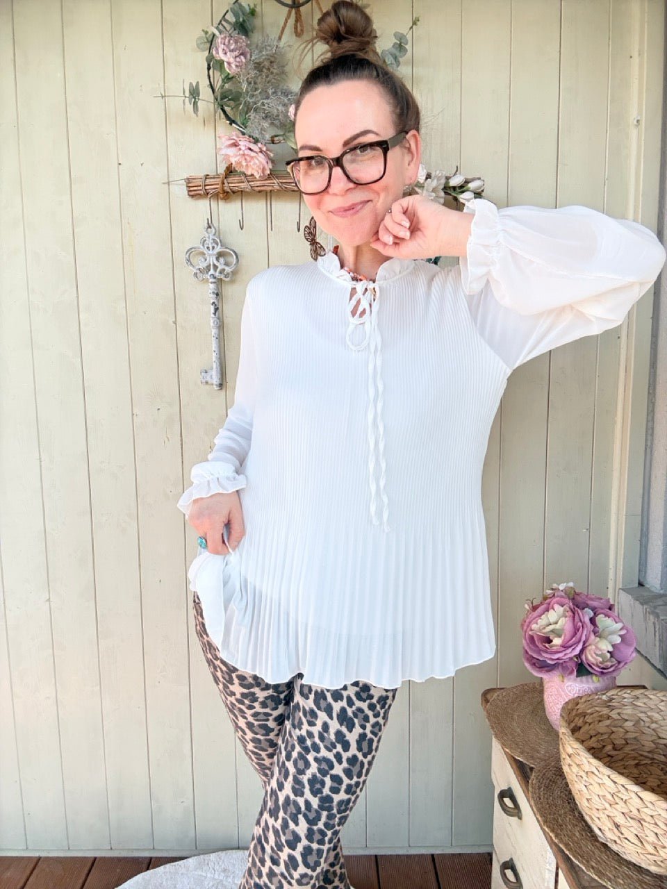 Bluse Swing Swing unterlegt Wollweiß - FROLLEIN KÄTHE Shop