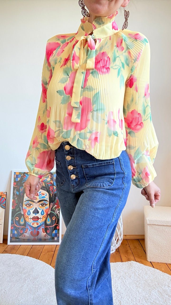 Bluse Swing Swing Zauberstrauß Citrus - FROLLEIN KÄTHE Shop