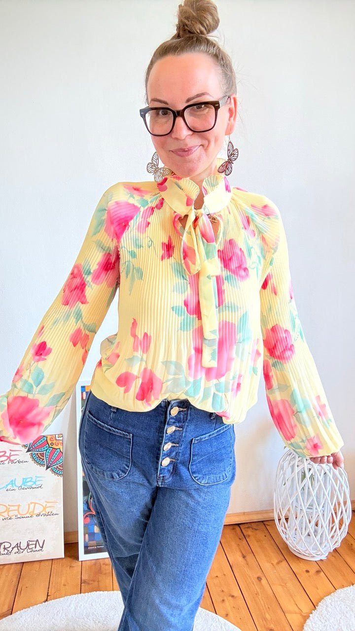 Bluse Swing Swing Zauberstrauß Citrus - FROLLEIN KÄTHE Shop