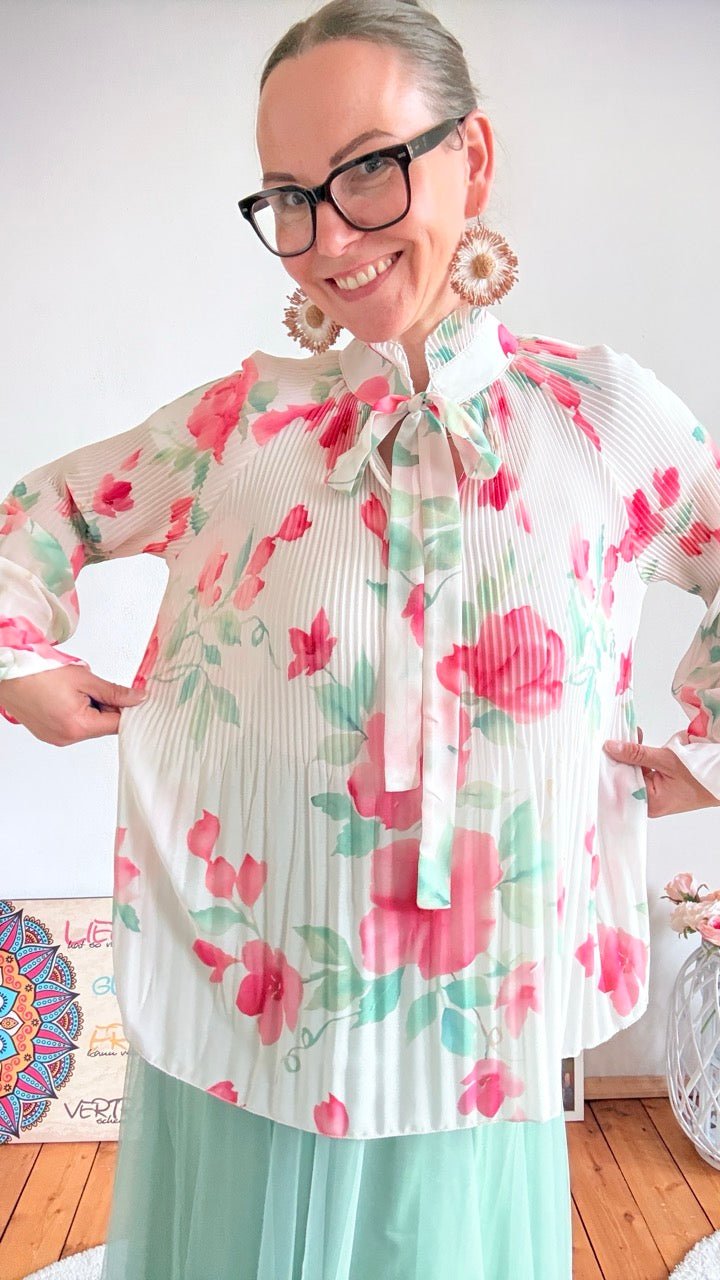 Bluse Swing Swing Zauberstrauß Weiß - FROLLEIN KÄTHE Shop