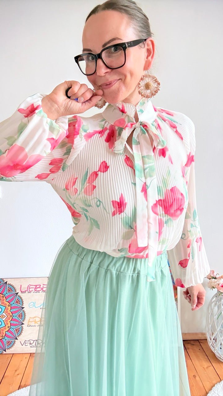 Bluse Swing Swing Zauberstrauß Weiß - FROLLEIN KÄTHE Shop