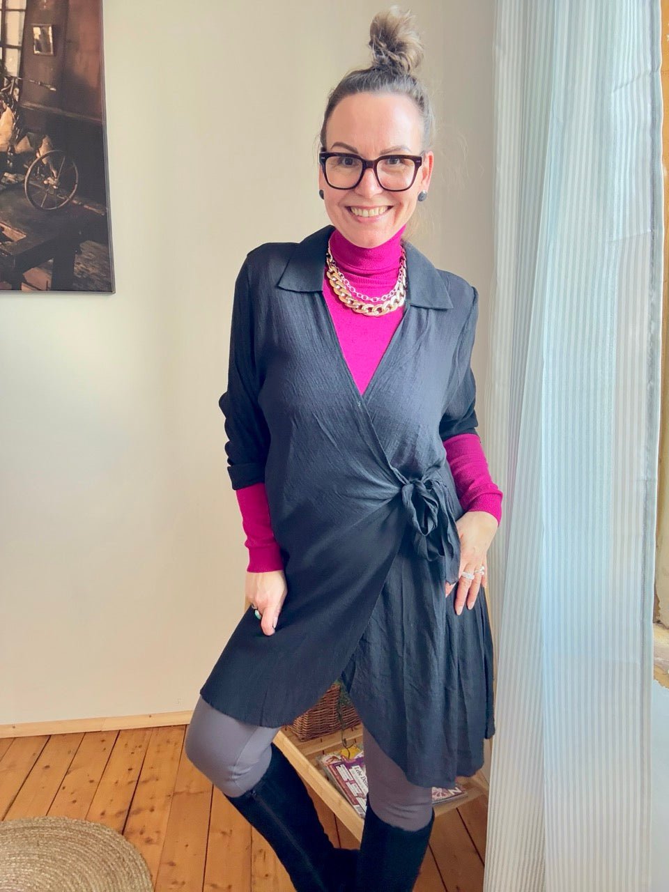 Bluse Vicki Schwarz - FROLLEIN KÄTHE Shop