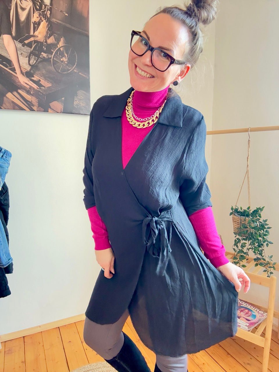 Bluse Vicki Schwarz - FROLLEIN KÄTHE Shop