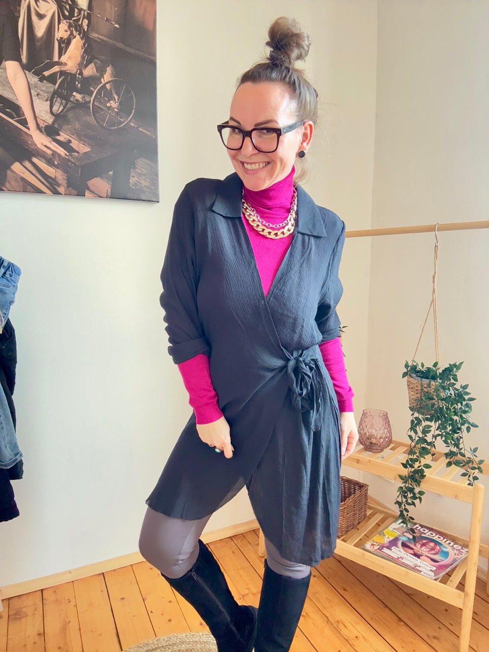 Bluse Vicki Schwarz - FROLLEIN KÄTHE Shop