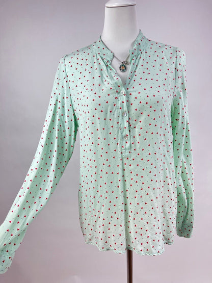 Bluse Weiss mit Muster EINZELSTÜCK - FROLLEIN KÄTHE Shop