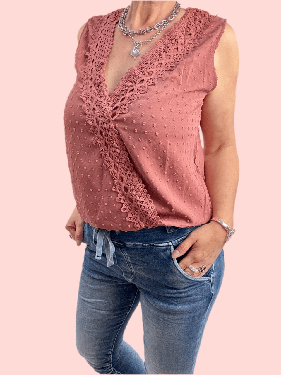 Blusen Top Cosima Alt Rose - FROLLEIN KÄTHE Shop