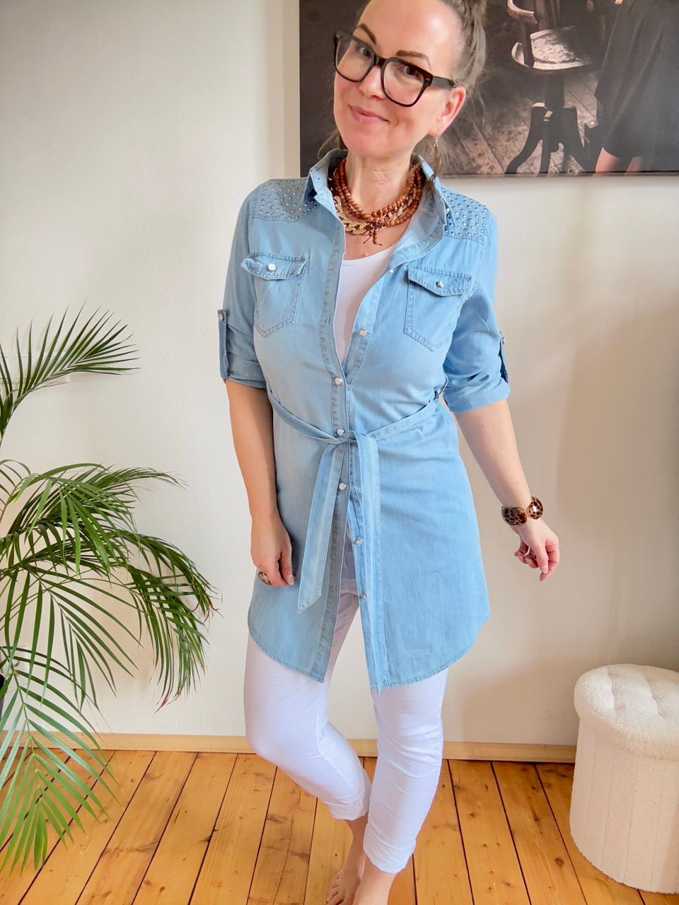 Hemd Kleid Denim Star - FROLLEIN KÄTHE Shop