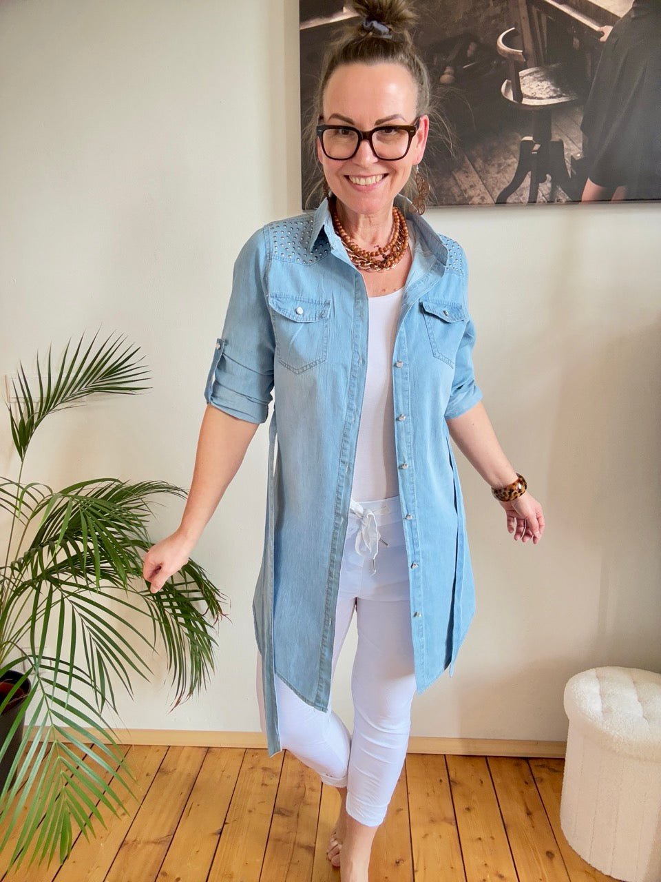 Hemd Kleid Denim Star - FROLLEIN KÄTHE Shop