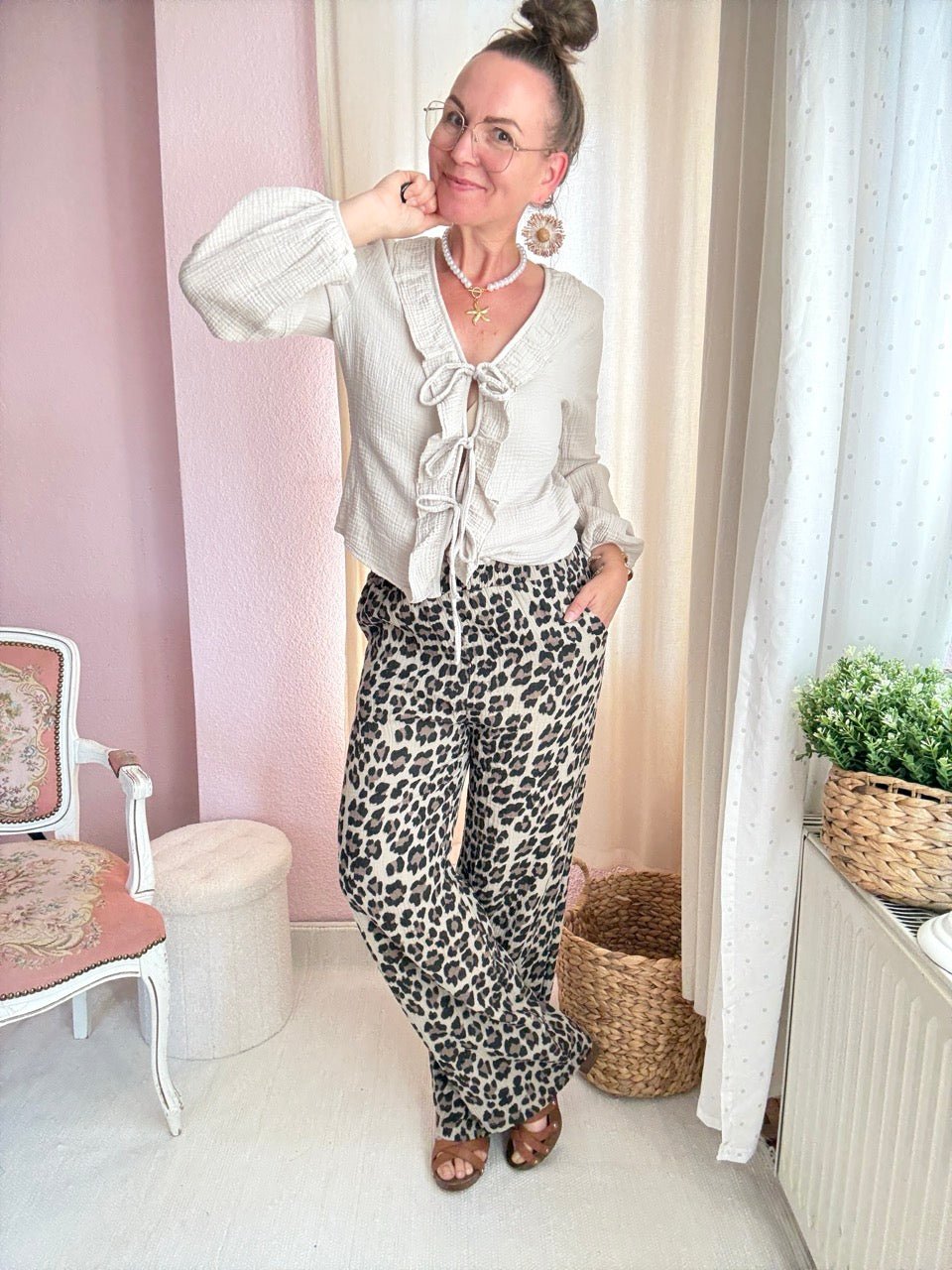 Hose Jade Leo Musselin - FROLLEIN KÄTHE Shop