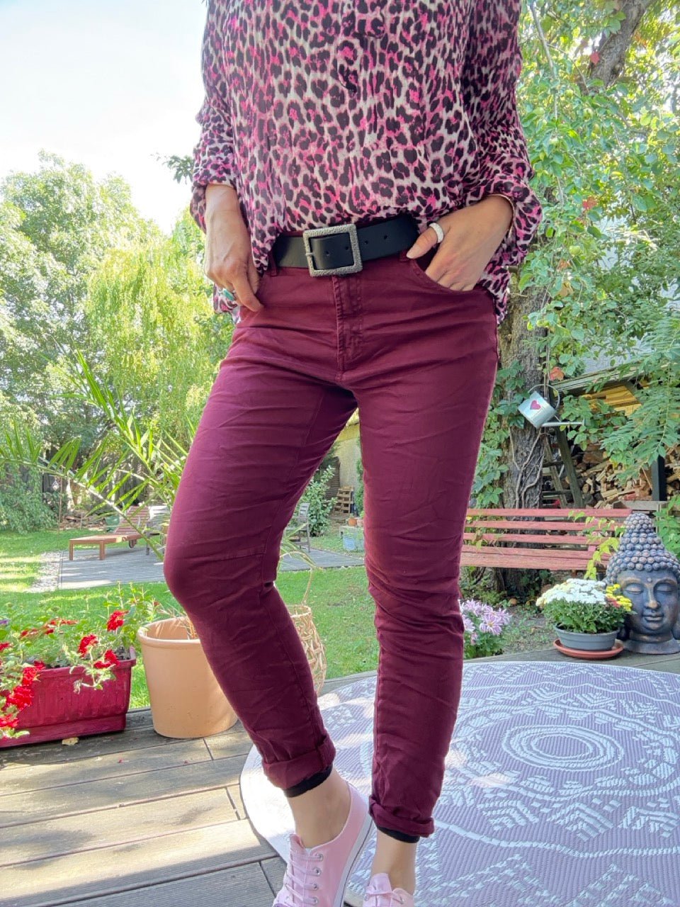 Hose Jeans Fantastisch Elastisch Cherry - FROLLEIN KÄTHE Shop